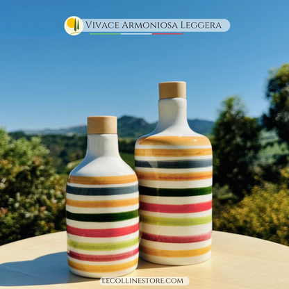 Oliera Bottiglia di ceramica oil dispenser keramikflaschen bunt bemahlt