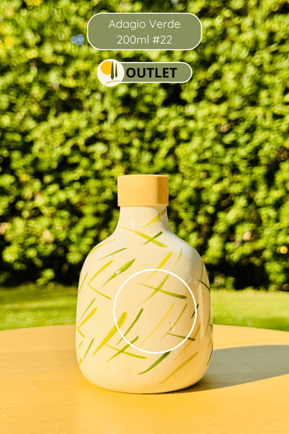 OUTLET - Elegante Keramikflasche Ölspender für Olivenöl handgemacht in Italien