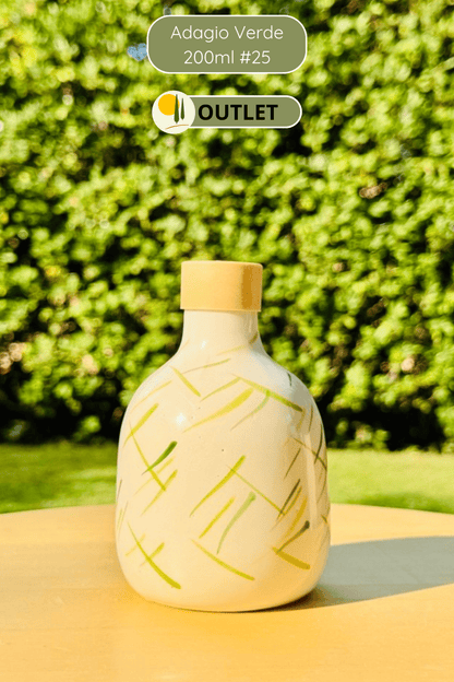 OUTLET - Elegante Keramikflasche Ölspender für Olivenöl handgemacht in Italien