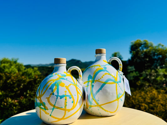 Elegante caraffa in ceramica edizione limitata fatta a mano in Italia "Bombata Sole &amp; Mare"
