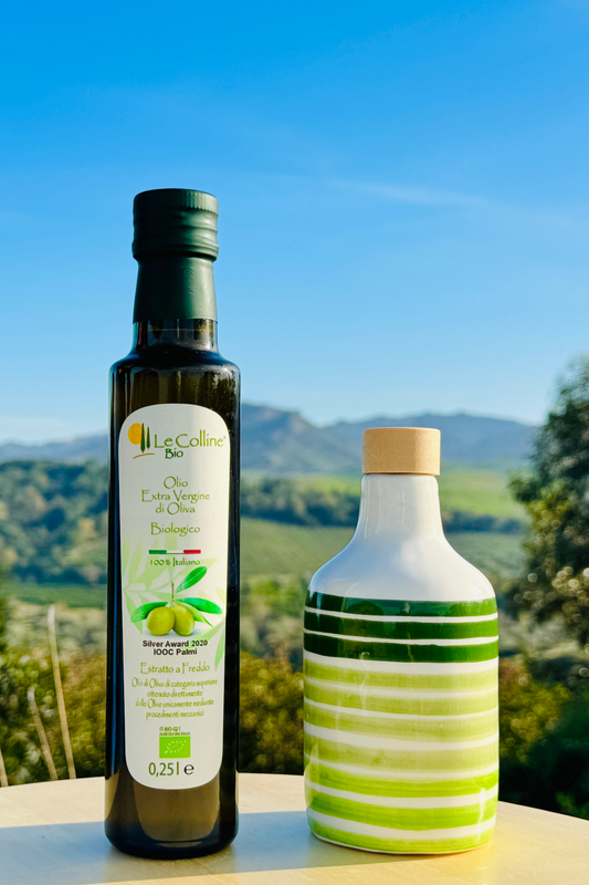 Set olive oil 250ml with ceramic bottle - oil bottle oil dispenser with pourer