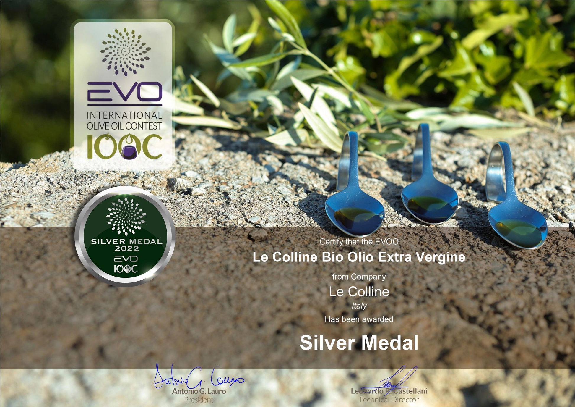 Silber Auszeichnung 2022 - Natives Olivenöl Extra Biologisch