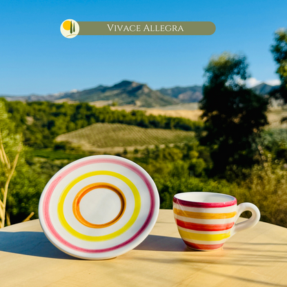 Bunte Espresso Tassen handgemacht in Italien "Vivace"