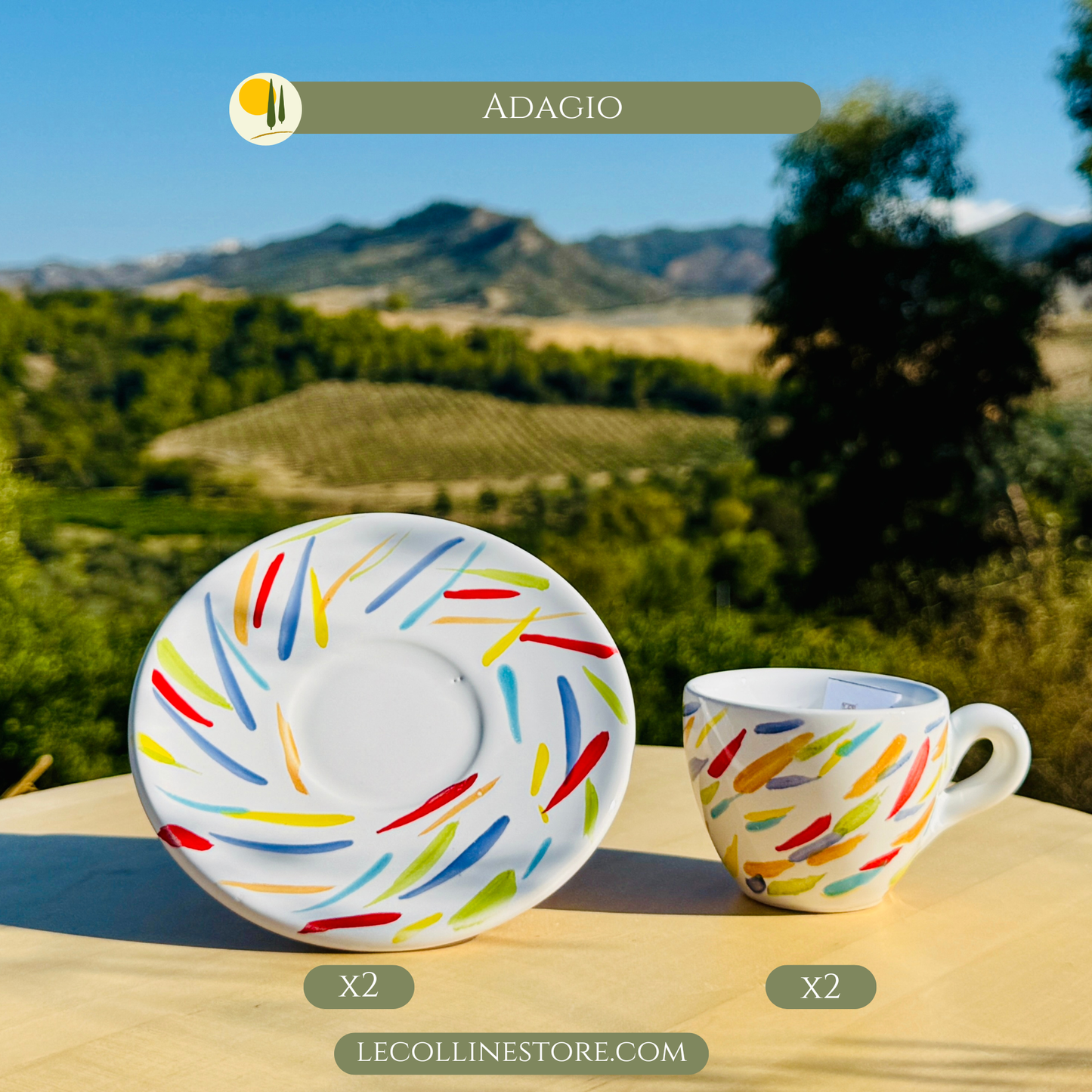 Bunte Espresso Tassen handgemacht in Italien