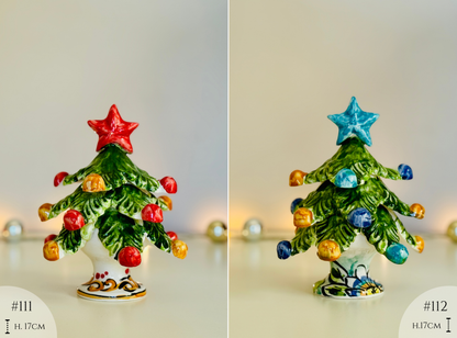 Weihnachtsbaum aus Keramik handgemacht und handbemalt Versand ab 17.09