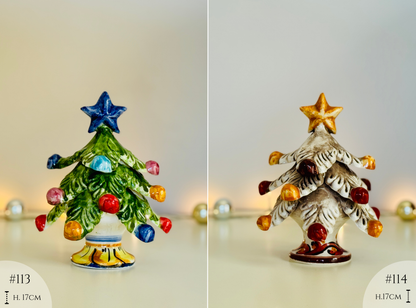 Weihnachtsbaum aus Keramik handgemacht und handbemalt Versand ab 17.09