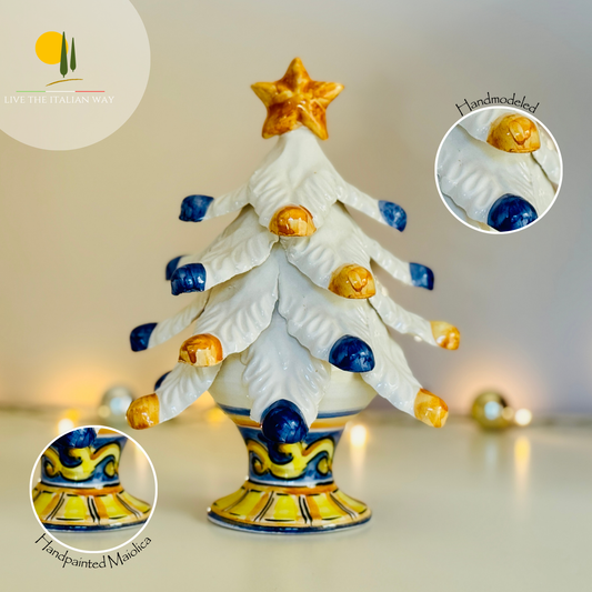 Albero di Natale in ceramica fatto a mano e dipinto a mano "Amalfi" Spedizione a partire dal 17.09