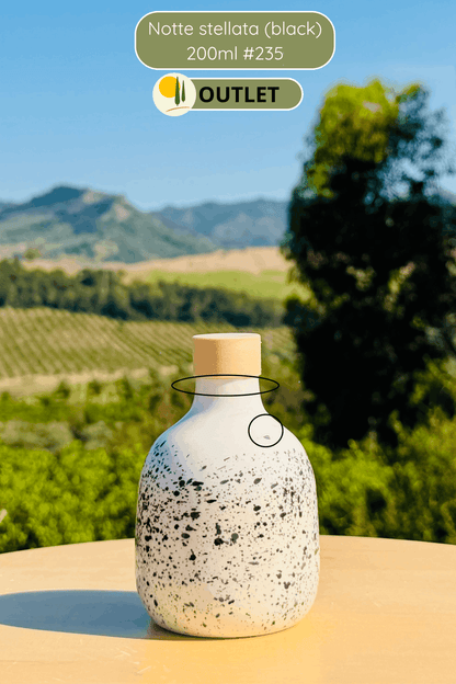 OUTLET Colorful Ceramic Oil Dispenser Bottle for Olive Oil Handmade in Italy 200ml