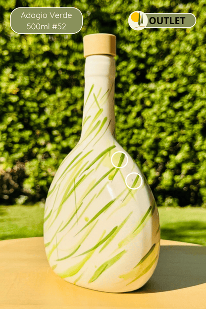 OUTLET Elegante Keramikflasche Ölspender für Olivenöl 500ml handgemacht in Italien