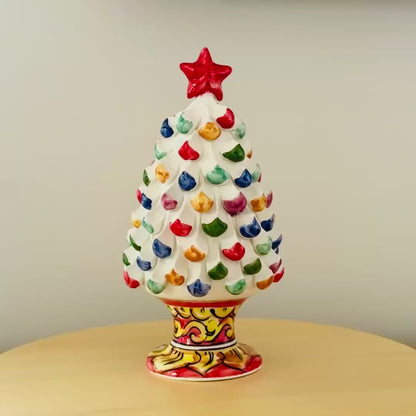 Weihnachtsbaum aus Keramik handgemacht und handbemalt 27cm Versand ab 17.09