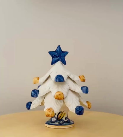 Albero di Natale in ceramica fatto a mano e dipinto a mano "Amalfi" Spedizione a partire dal 17.09