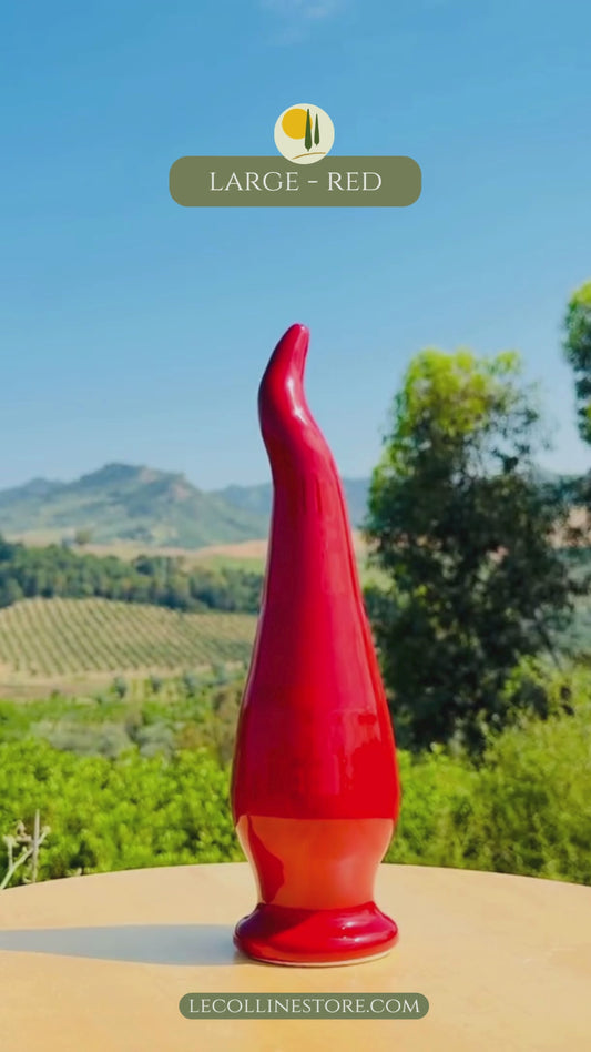 Keramik peperoncino - Glücksbringer in Chili-Form - Handgemacht in Italien