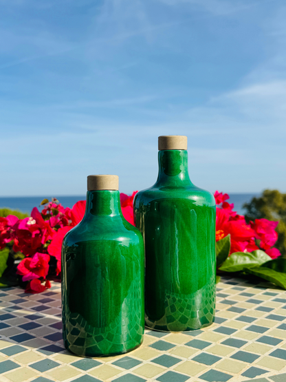 Ceramic bottle "Linea Unica" for olive oil handmade in Italy